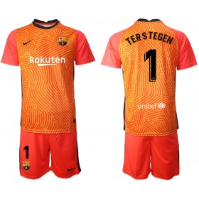Jalkapallo Pelipaidat FC Barcelona Maalivahti TER Stegen 1 Lasten Paita 2020-2021 M003 Lyhythihainen